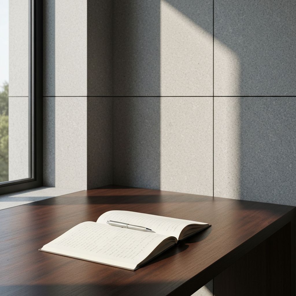 Радна простор са свежњем и белешкама